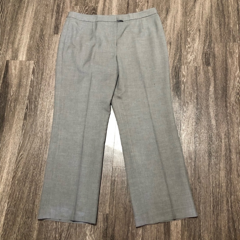 Kasper Separates Women's 16 Kate Classic Fit Gray Trousers Dress Pants